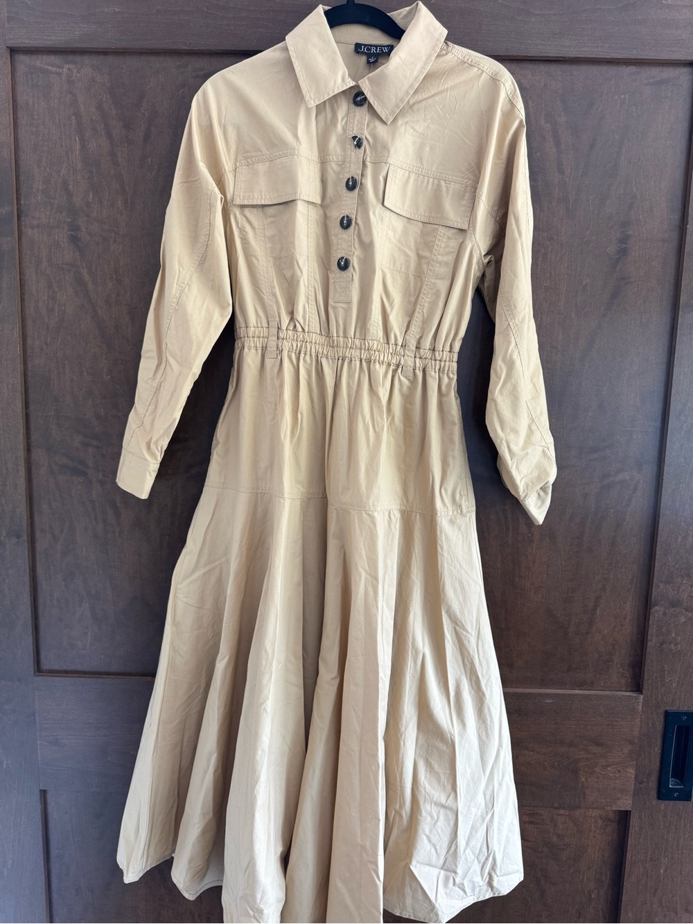 NWT J Crew Trench shirt-dress in cotton poplin